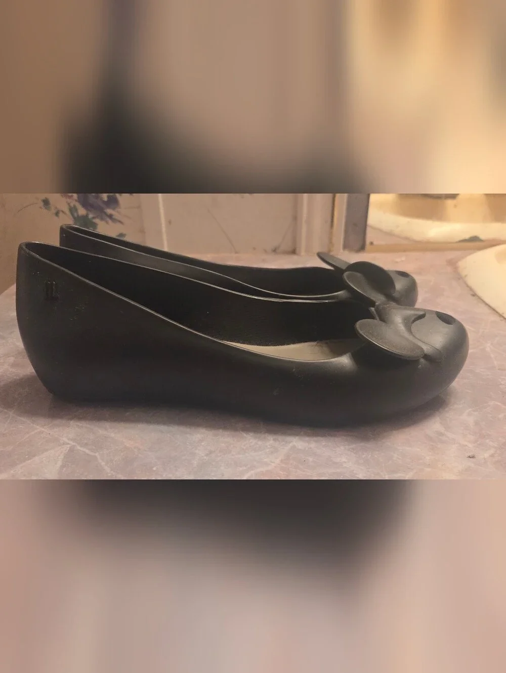 Melissa Black Mickey & Minnie Jelly Flats - Picture 5 of 6